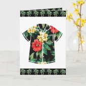 ALOHA VINTAGE HAWAIIAN SHIRT GREETING CARTE 1 (Fleur jaune)