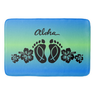 Aloha voetafdrukken badmat