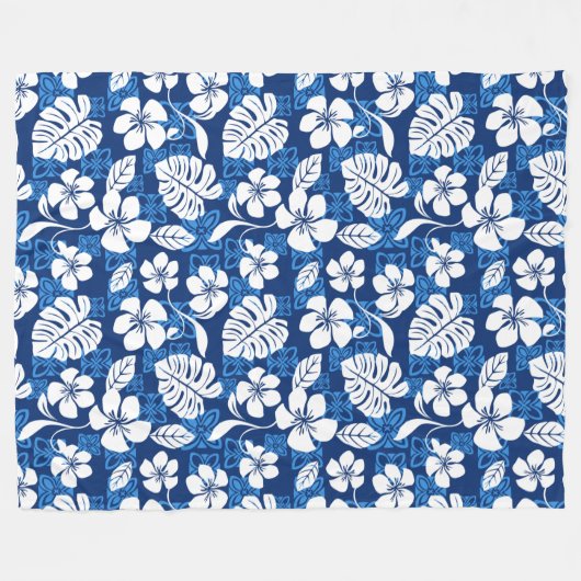 ALOHA VRIJDAG (BLUE) FLEECE DEKEN (Voorkant (Horizontaal))