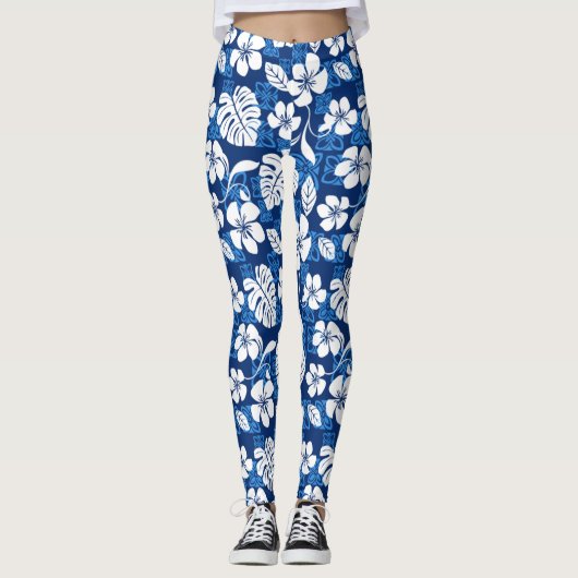 ALOHA VRIJDAG (BLUE) LEGGINGS (Voorkant)