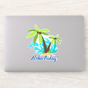 Aloha Vrijdag Palm Tree Sticker