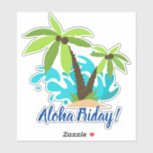 Aloha Vrijdag Palm Tree Sticker (Vel)