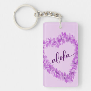 Aloha Watercolor Orchidee Lei Sleutelhanger