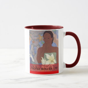 "Aloha wau tasse hawaïenne de Saint-Valentin de