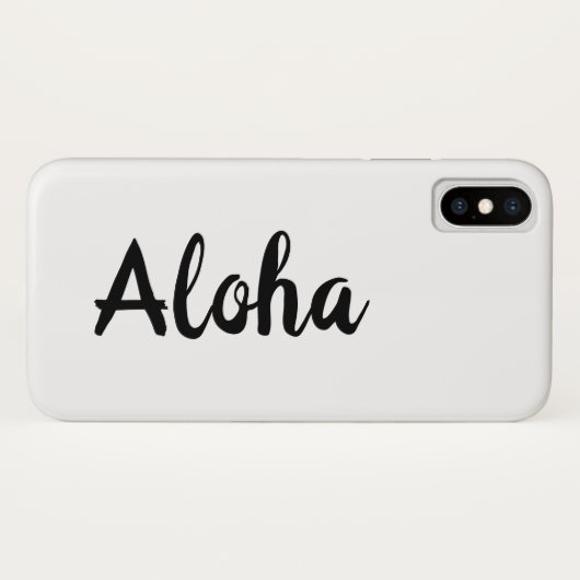 Aloha White iPhone Case (Achterkant (horizontaal))