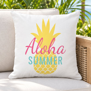 Aloha Zomer Gele Ananas Tropisch Buitenkussen