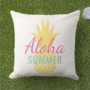 Aloha Zomer Gele Ananas Tropisch Buitenkussen