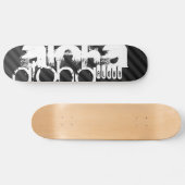 Aloha; zwarte en donkergrijze strepen skateboard (Horizontaal)