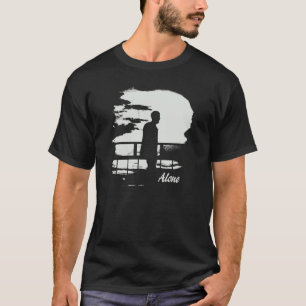 ALONE Aesthetic Retro Chill Nostalgia on B T-shirt