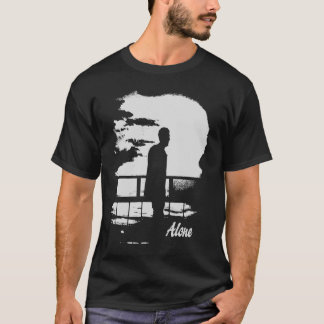 ALONE Aesthetische Vibe Retro Chill Nostalgie T-shirt
