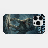 Alone, Not Defeated | Motivational Wolf Art iPhone Hoesje (Achterkant horizontaal)