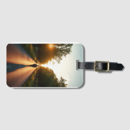  Alone on a Quiet Road – Minimal Luggage Tag Bagagelabel