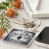 Alone Penguin on Icy Horizon Sleutelhanger (Voorkant Rechts)