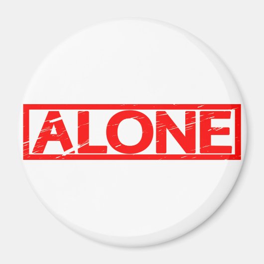 Alone Stamp Magneet (Voorkant)