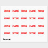 Alone Stamp Ronde Sticker (Vel)