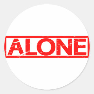Alone Stamp Ronde Sticker