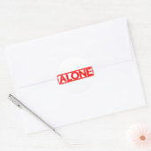 Alone Stamp Ronde Sticker (Envelop)