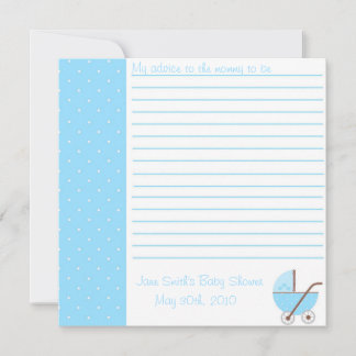 Along kreeg een Carriage Baby shower Advice Kaart