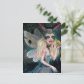 Along kwam met een spin briefkaart (Staand voorkant)