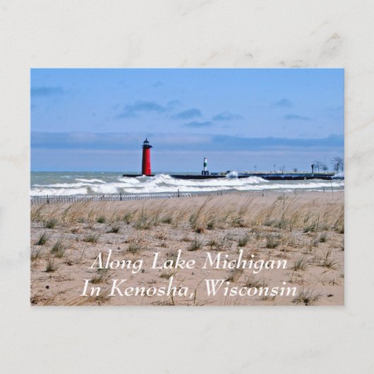Along Lake Michigan Briefkaart (Voorkant)