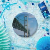 Along Mackinac Bridge Papieren Bordje (Feest)