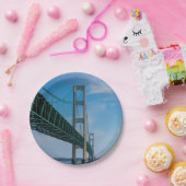 Along Mackinac Bridge Papieren Bordje (Feest)
