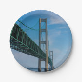 Along Mackinac Bridge Papieren Bordje (Voorkant)
