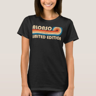 ALONSO Achternaam Retro Vintage 80s 90s Verjaardag T-shirt