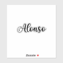Alonso Naam - Handgeschreven kalligrafie Sticker