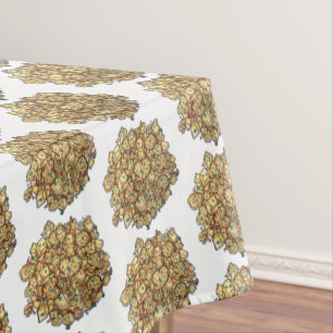 Aloo Gobi Cauliflower Potaten Indische voedselcuis Tafelkleed