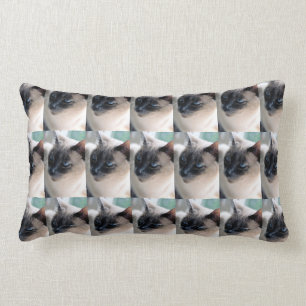 Aloof Siamese Cat Lumbar Pillow Kussen