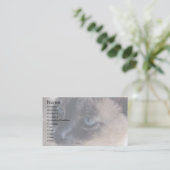 Aloof Siamese Cat Visitekaartje (Staand voorkant)