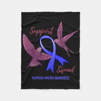 Alopecia Areata Bewustzijn Steun Squad Warrior 1 Fleece Deken