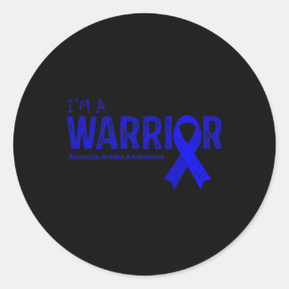 Alopecia Areata bewustzijn Warrior Ronde Sticker