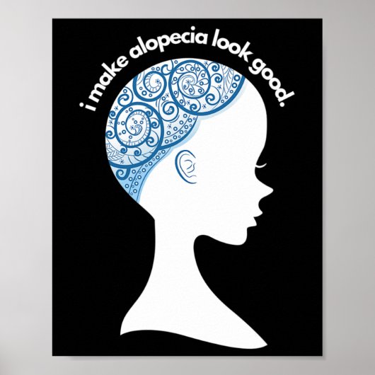 Alopecia Areata Gift - Bewustzijn van haarverlies Poster (Voorkant)