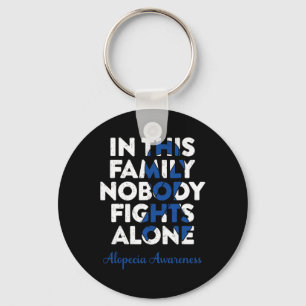 Alopecia Areata supporter familie Alopecia Aw Sleutelhanger
