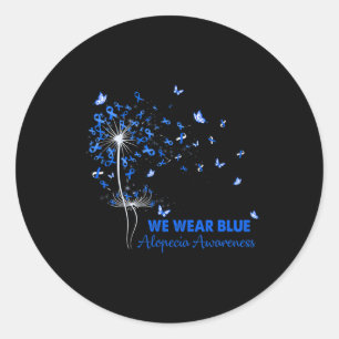 Alopecia Awareness Faith Hope Love Dandelion Ronde Sticker