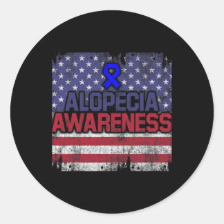 Alopecia Awareness Haaruitval Warrior gevechten Ov Ronde Sticker