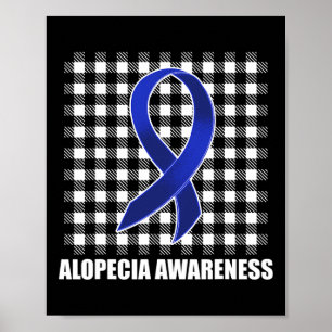 Alopecia Awareness Haaruitval Warrior USA Flag Sur Poster