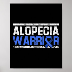 Alopecia Awareness Haarverlies Warrior Tool Flag S Poster
