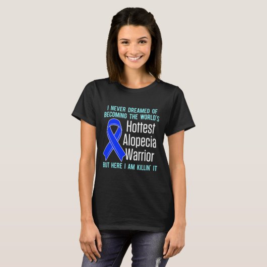 Alopecia Awareness Hair Loss Warrior Hottest Survi T-shirt (Voorkant volledig)