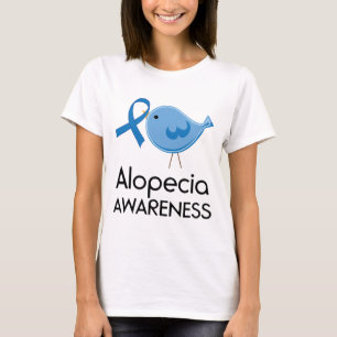 Alopecia Awareness Ribbon blue bird T-shirt