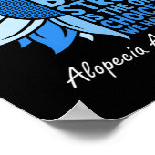 Alopecia Awareness Sunflower I Draag Blue Ribbon S Poster (Hoek)