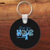 Alopecia AwarenessHope Lint Zonnebloem Sleutelhanger (Voorkant)