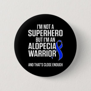 Alopecia Bewustzijn Haarverlies Warrior Hero Survi Ronde Button 5,7 Cm