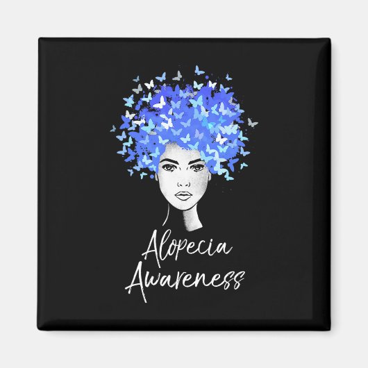 Alopecia Bewustzijn Vlinders Cadeau Magneet (Voorkant)