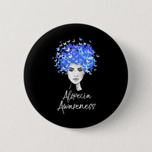 Alopecia Bewustzijn Vlinders Cadeau Ronde Button 5,7 Cm
