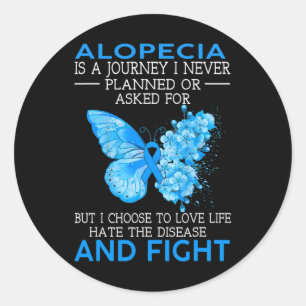 Alopecia is een reis die ik nooit heb gepland. ronde sticker