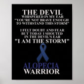 Alopecia Lint Warrior Disease Awareness Faith Poster (Voorkant)