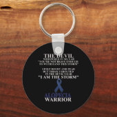 Alopecia Lint Warrior Disease Awareness Faith Sleutelhanger (Achterkant)